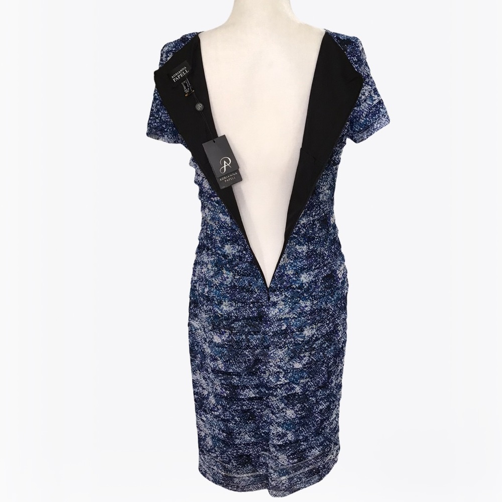 Adrianna Papell Ruffle Sheath Women’s Midi Dress - 6/8 - Picture 3 of 17